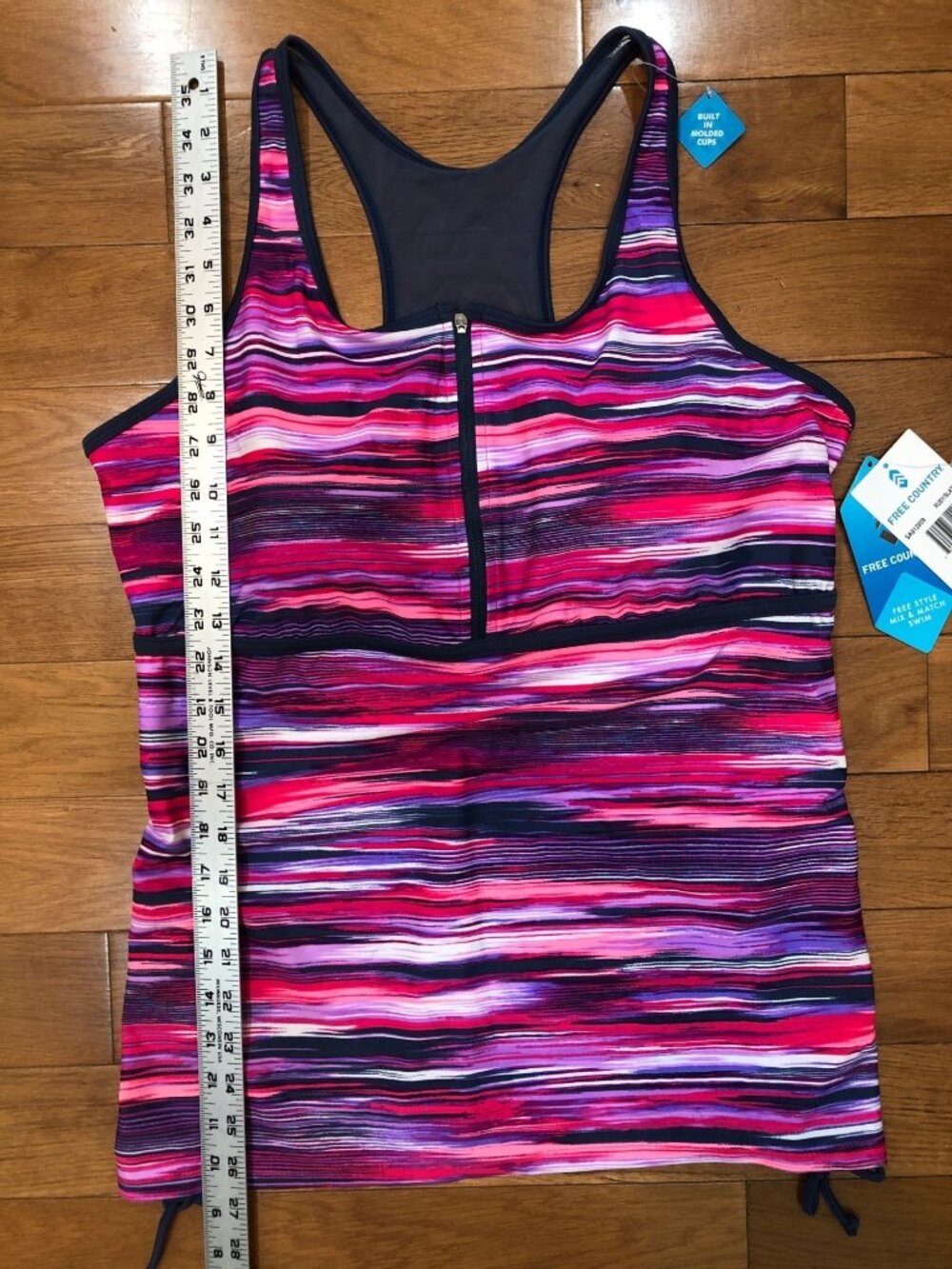 NWT Free Country Ruby Slate Swim Top Size XXL (18) - Picture 5 of 10